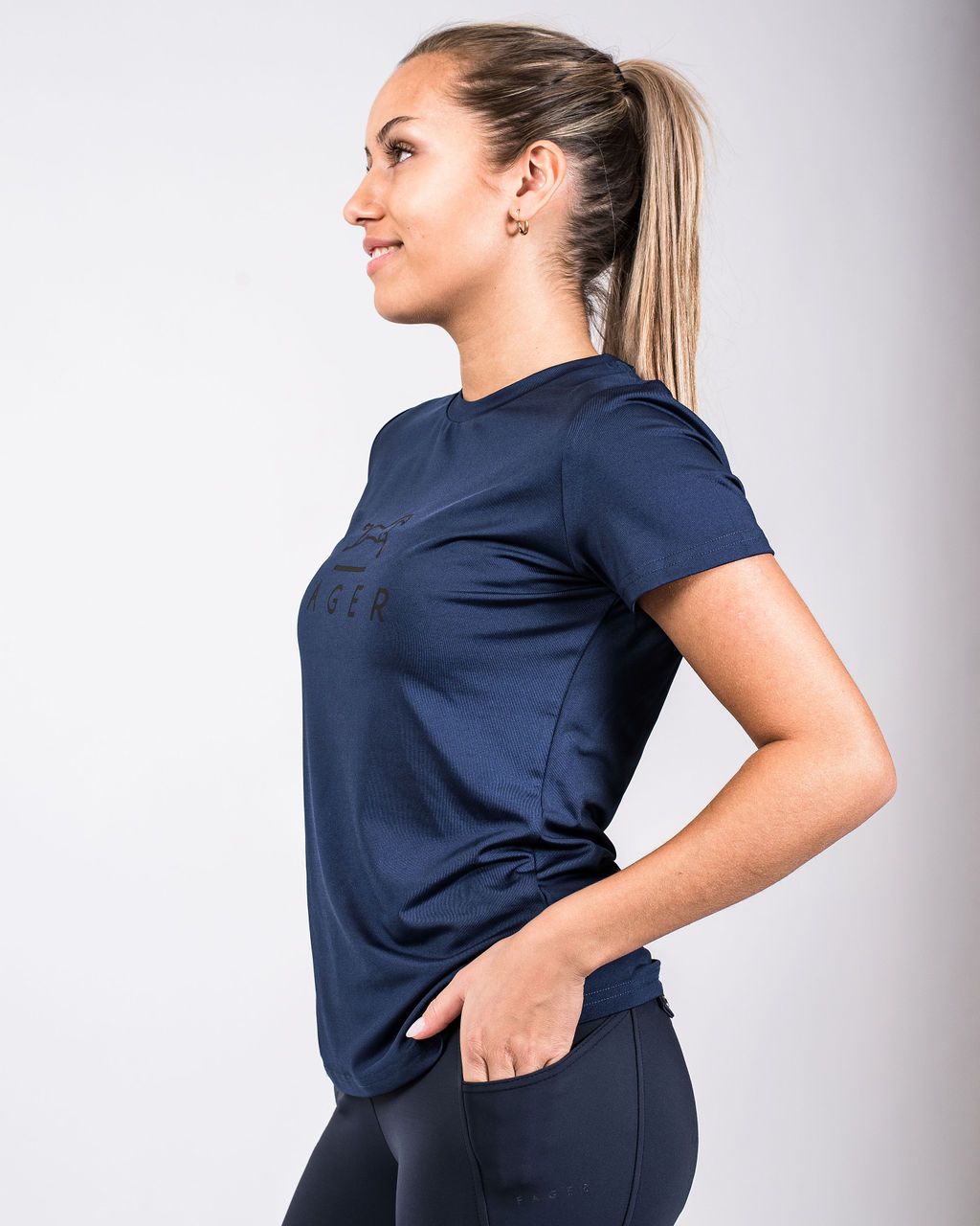 Fager Fia Short Sleeve T-shirt Navy