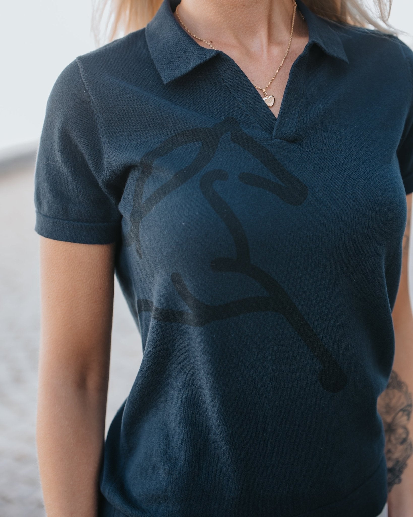 Fager Blake Polo Shirt Navy - Horse Bit Emporium