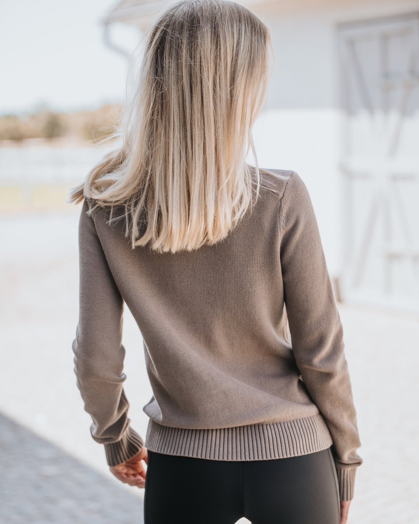 Fager Emily Crew Neck Sweater Unisex Beige - Horse Bit Emporium