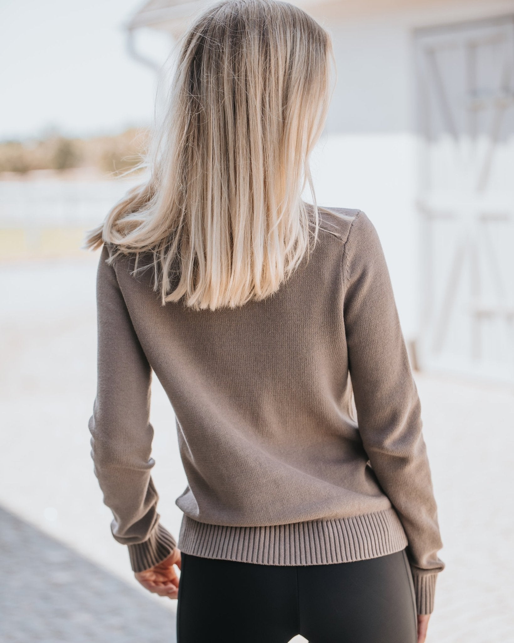 Fager Emily Crew Neck Sweater Unisex Beige - Horse Bit Emporium