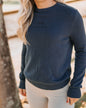 Fager Emily Crew Neck Sweater Unisex Navy - Horse Bit Emporium