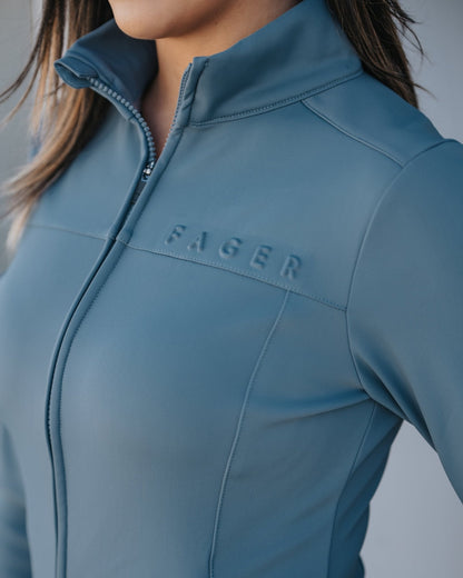 Fager Vera Full Zip Sports Jacket Ice Blue - Horse Bit Emporium