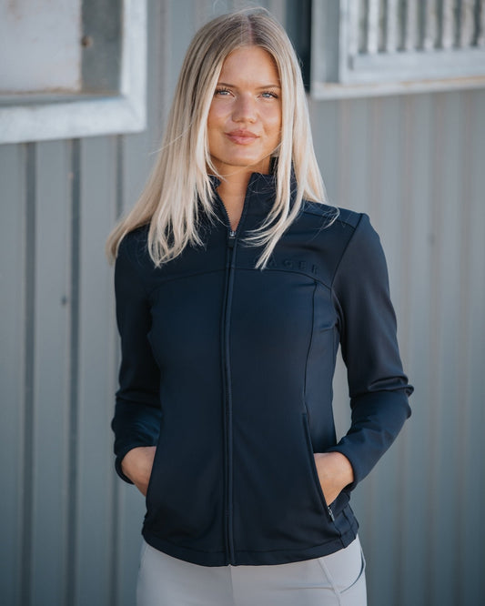 Fager Vera Full Zip Sports Jacket Navy - Horse Bit Emporium