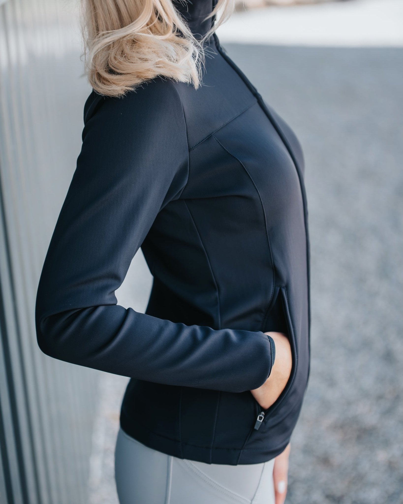 Fager Vera Full Zip Sports Jacket Navy - Horse Bit Emporium