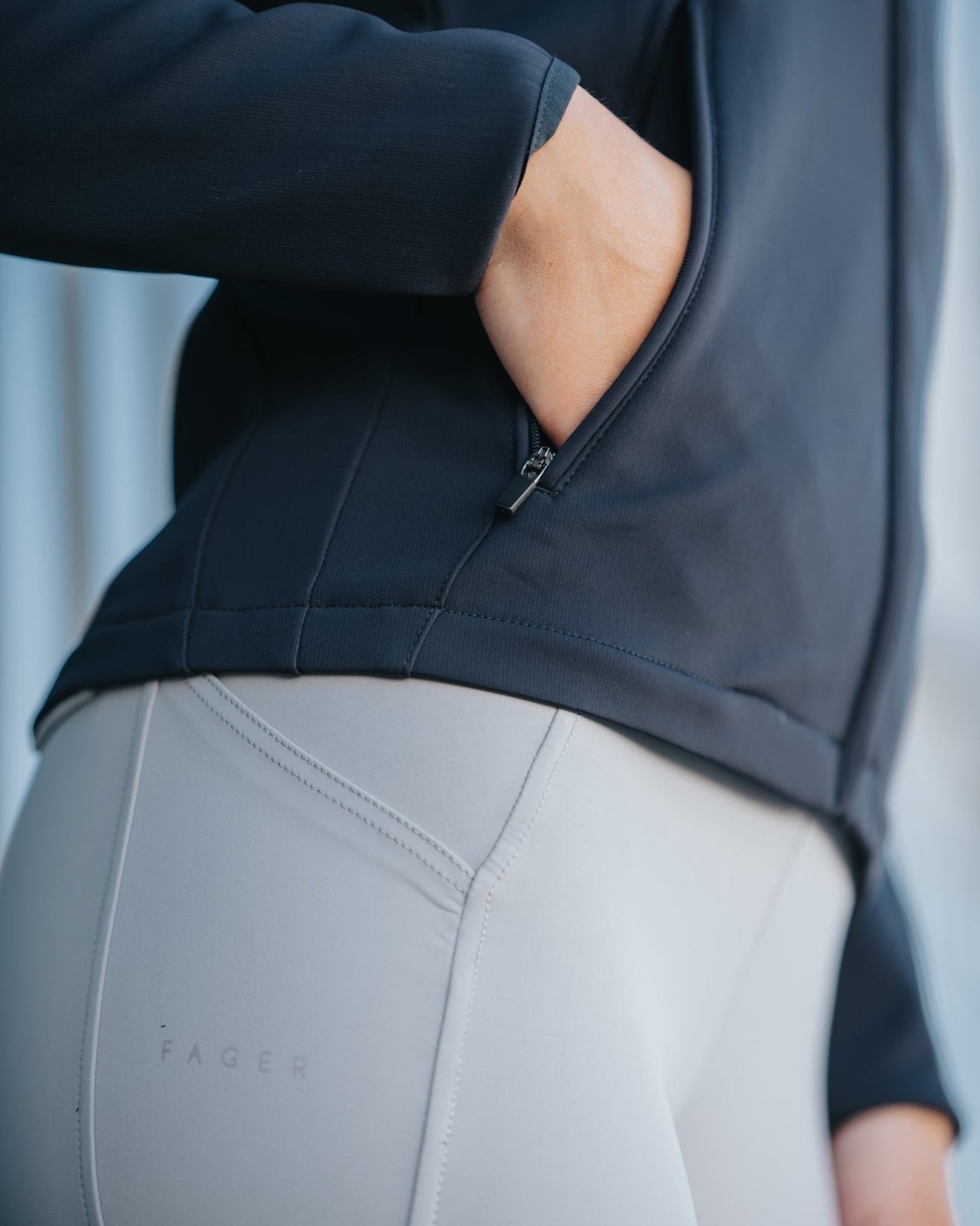 Fager Vera Full Zip Sports Jacket Navy - Horse Bit Emporium