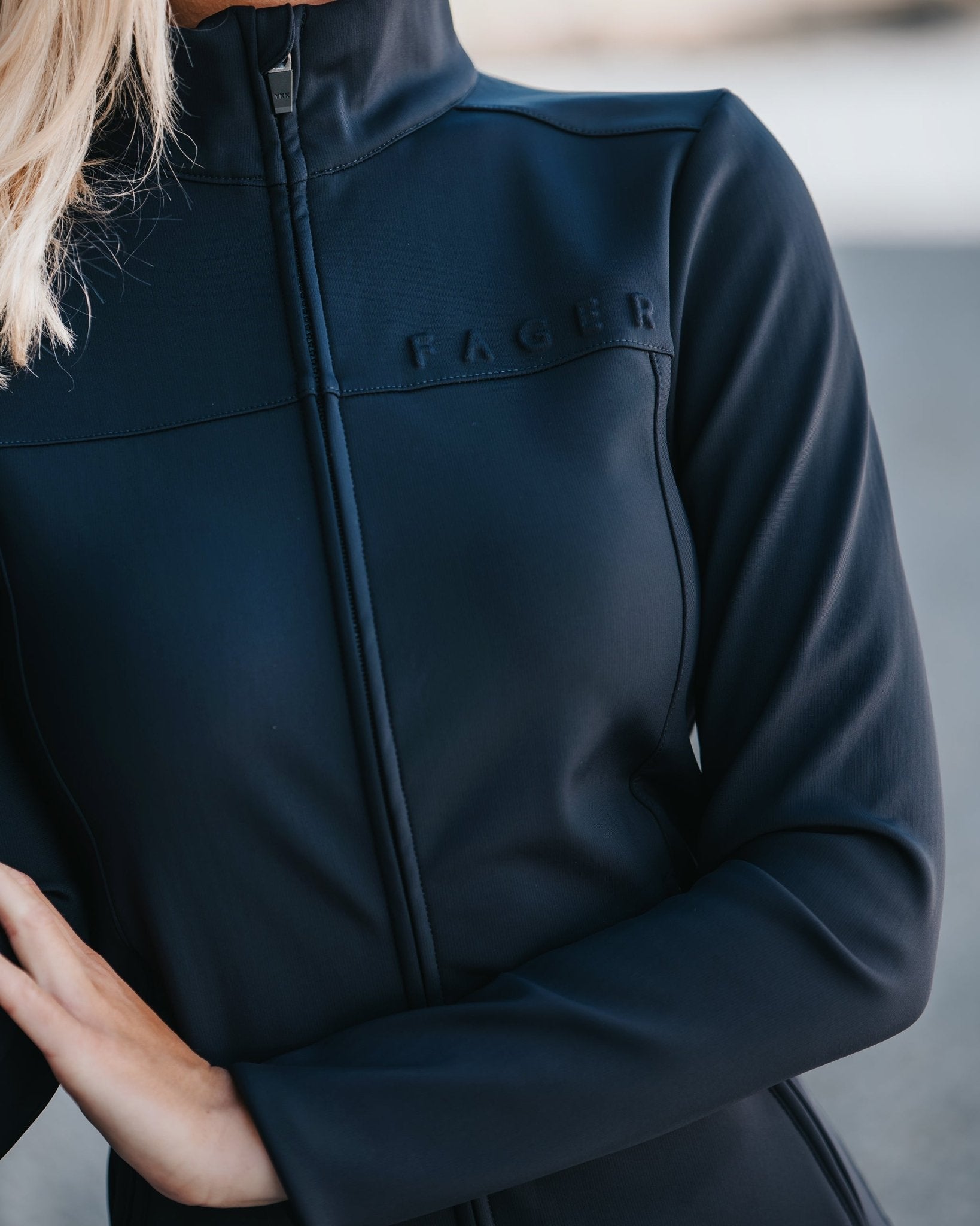 Fager Vera Full Zip Sports Jacket Navy - Horse Bit Emporium