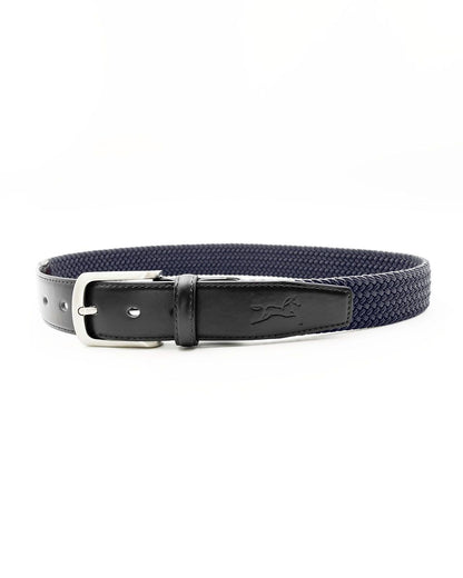 Fager Elastic Leather Belt Black/Navy