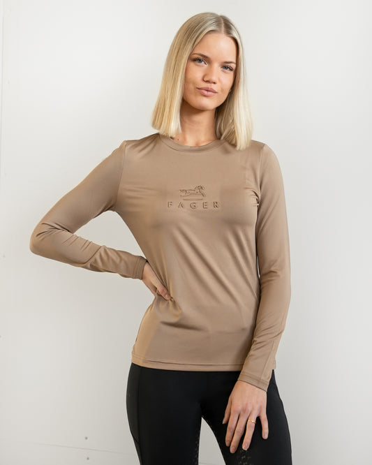 Fager Ida Long Sleeve T-Shirt Dark Beige