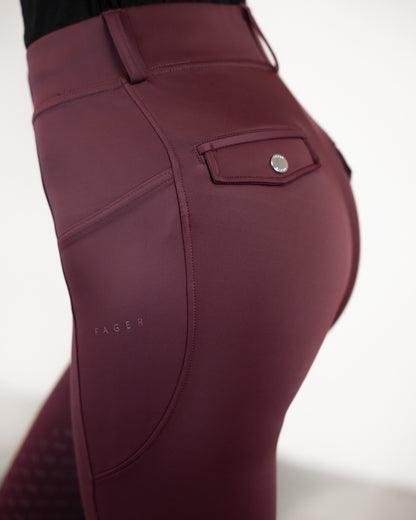 Fager Loui Active Leggings Burgundy