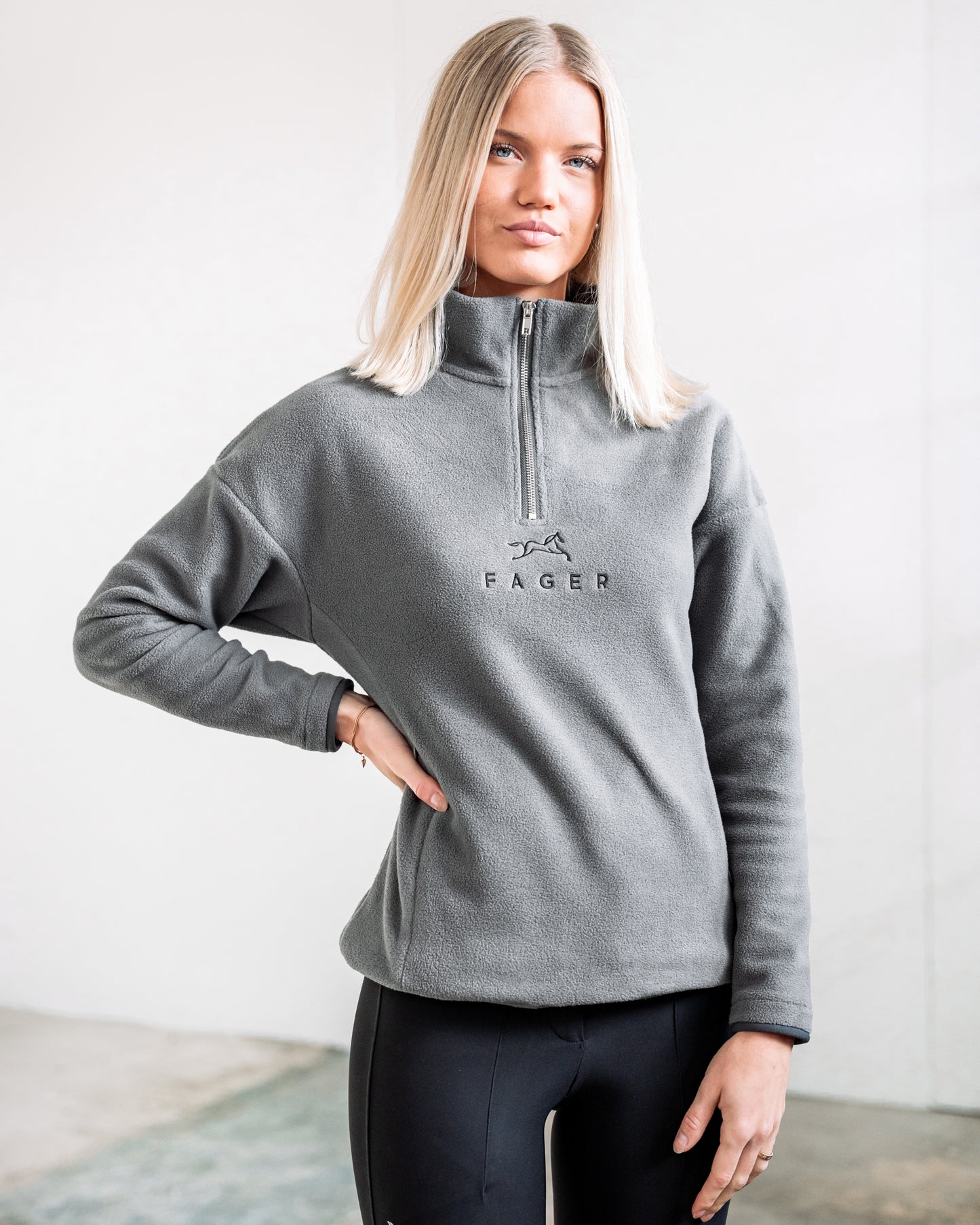 Fager Molly Half Zip Fleece Grey