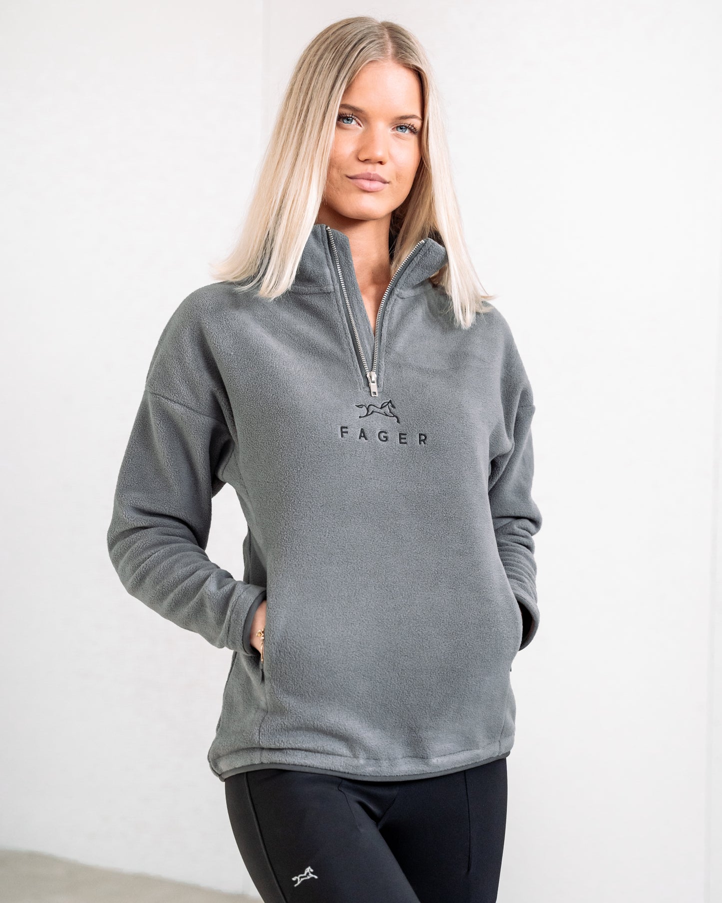 Fager Molly Half Zip Fleece Grey