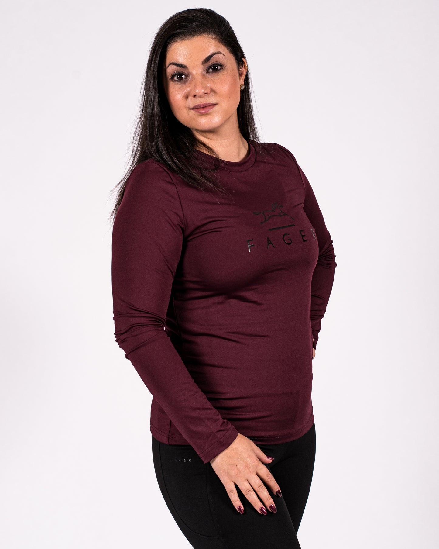 Fager Fia Long Sleeve T-shirt Burgundy