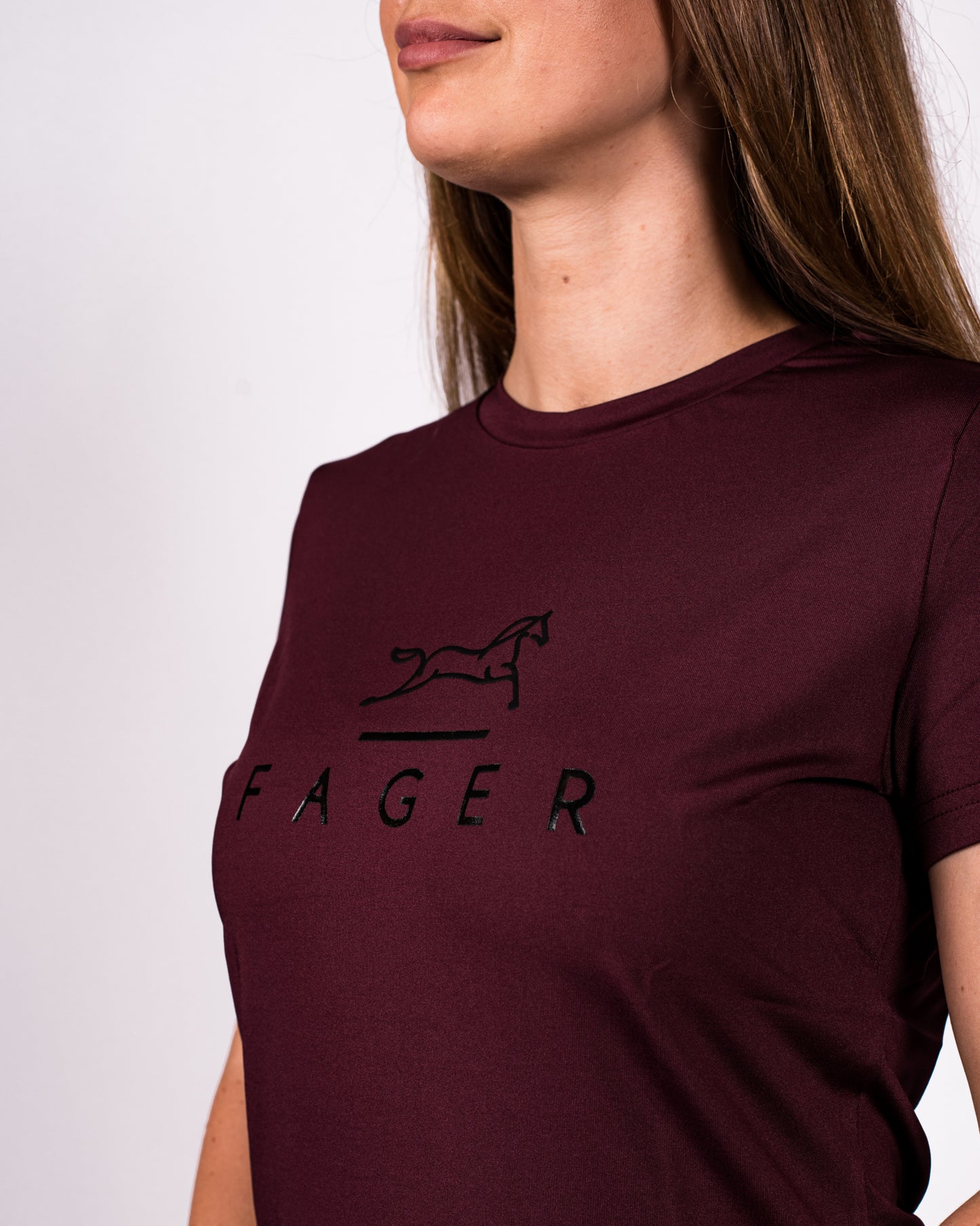 Fager Fia Short Sleeve T-shirt Burgundy