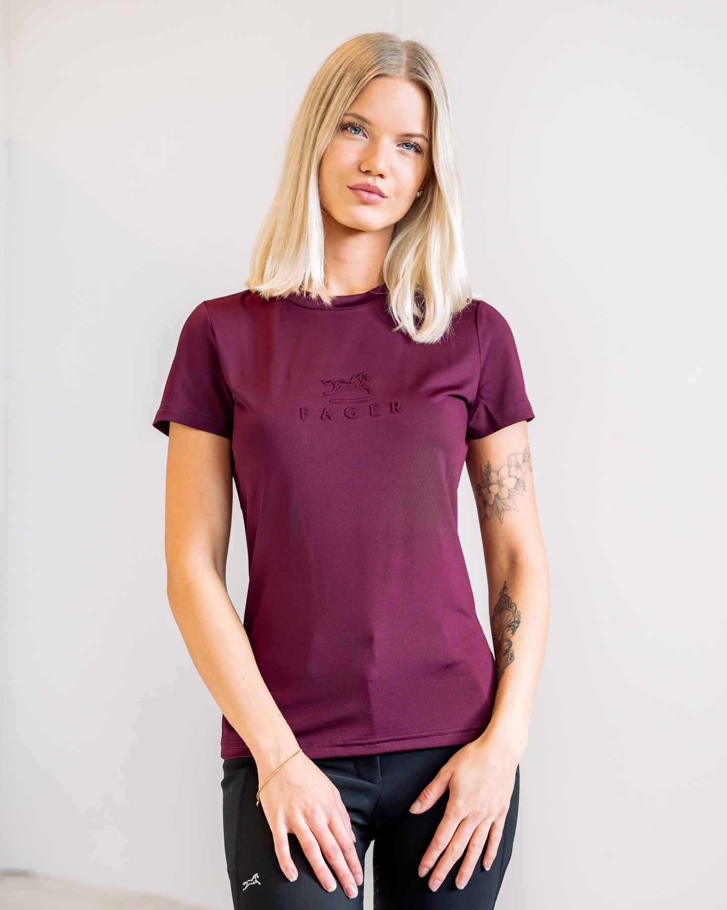 Fager Ida Short Sleeve T-Shirt Burgundy