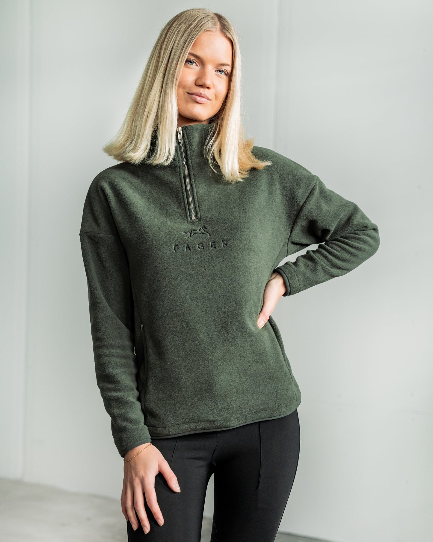 Fager Molly Half Zip Fleece Green